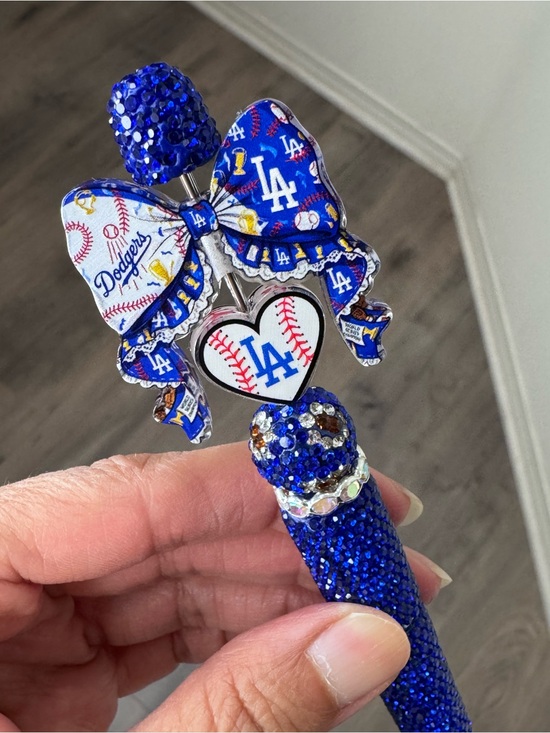 Hand Crafted Accessories - LA Dodger Fancy Beaded pen